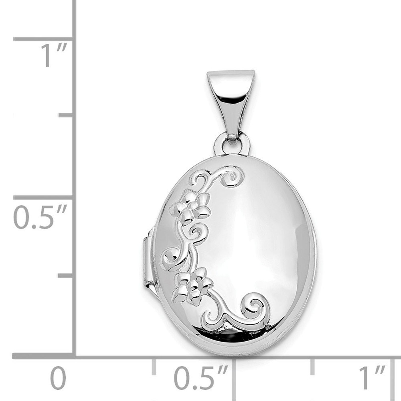 14K White Gold Locket New Etsy