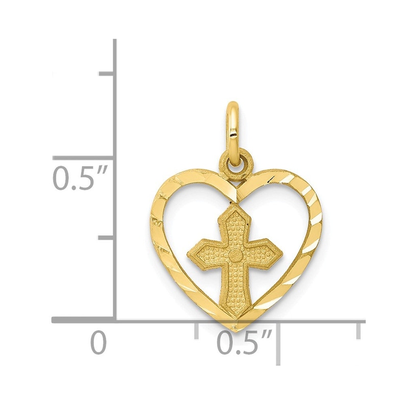 10k Cross Charm New Religious Pendant Yellow Gold