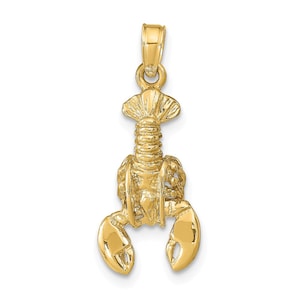 14K Solid Gold Lobster Pendant New Charm Yellow