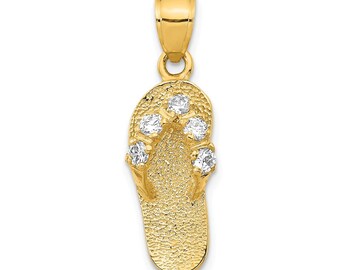 Details about 14k 14kt Yellow Gold OCEAN CITY DOUBLE FLIP-FLOP Charm PENDANT 15.85 mm Details about 14k 14kt Yellow Gold OCEAN CITY DOUBLE FLIP-FLOP Charm PENDANT 15.85 mm