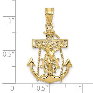 10K Gold Mariners Cross Pendant - Etsy