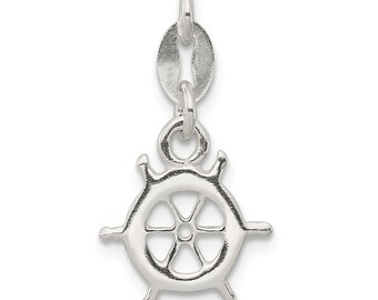 Sterling Silver Polished Nautical Charm