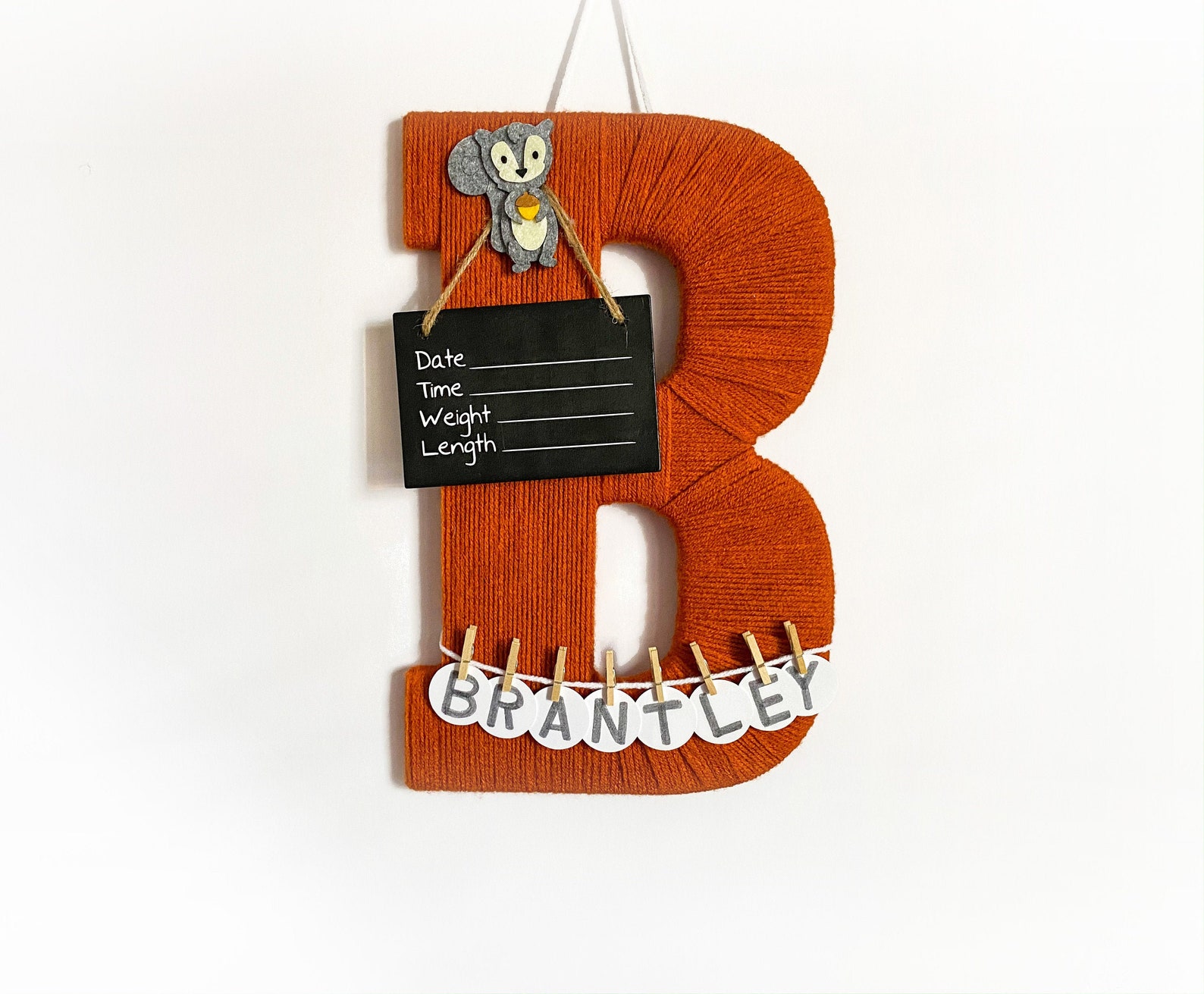 Hospital Door Hanger Boy / Nursery Door Decor / Letter B / Etsy