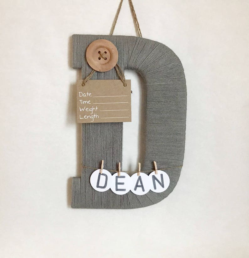 Letter D Hospital Door Hanger Baby Shower Gift Nursery Etsy