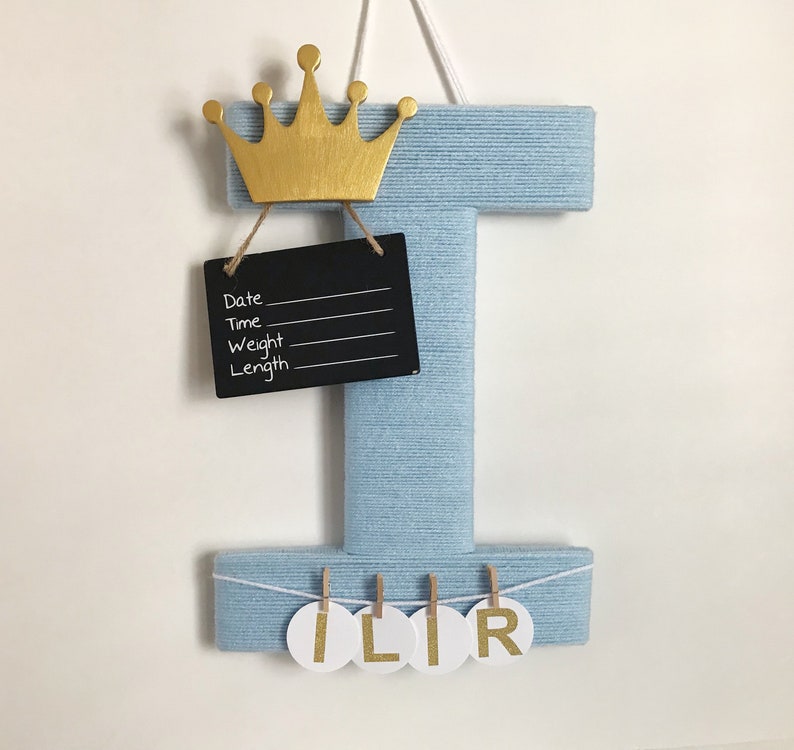 Letter I Hospital Door Hanger Baby Shower Gift Nursery Etsy
