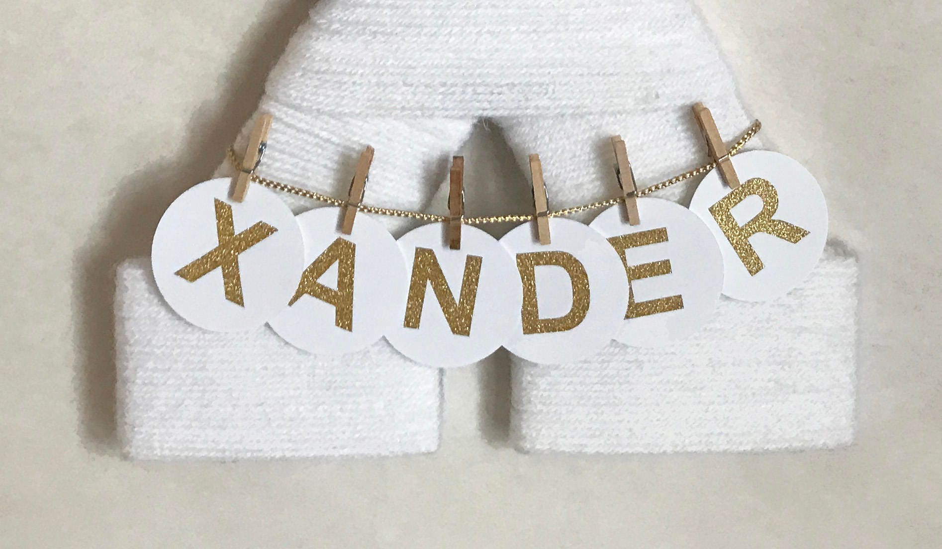 Letter X Yarn Letter Hospital Door Hanger Baby Shower Gift