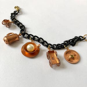 Vintage Brass Charms Bracelet