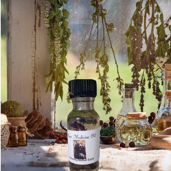 Bear Medicine Oil, Introspection, Intuition, Revealing, Spirit Guide, Voodoo, Hoodoo, Shaman, Totems, Witchcraft