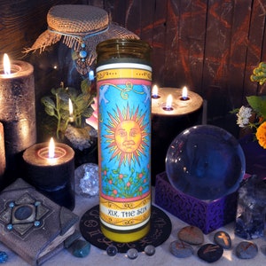 The Sun Tarot Candle, Success, Abundance, Joy, Happiness, Strength