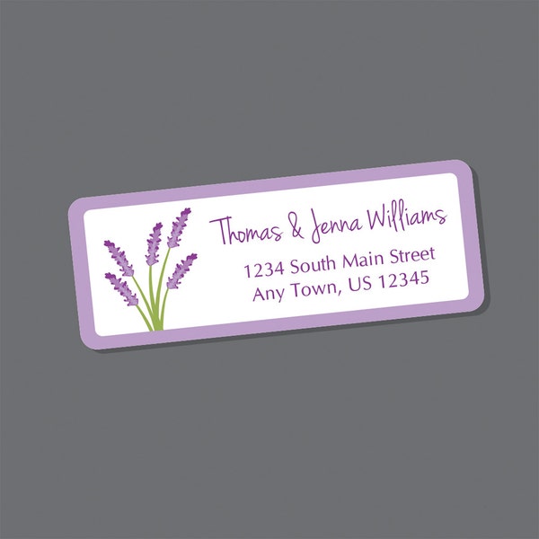 Lavender Address Labels, Return Address Labels, Address Labels Stickers, Lavender Flowers, Personalized Address Labels, Wedding, Spring