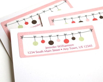 Personalized Address Labels, Pink Address Labels, Polka Dot, Wedding Labels - Pink Favor Stickers, 60 Return Address Labels, pink theme