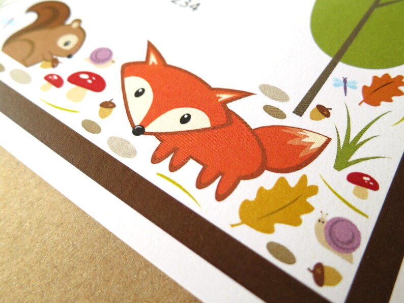Forest Animal Birthday Invitations with Envelopes image 4