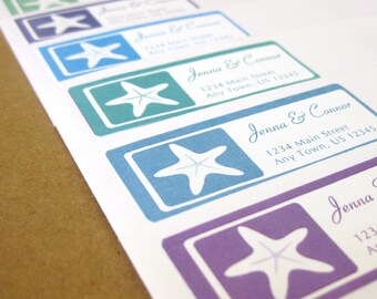 Starfish Ocean Themed Return Address Labels