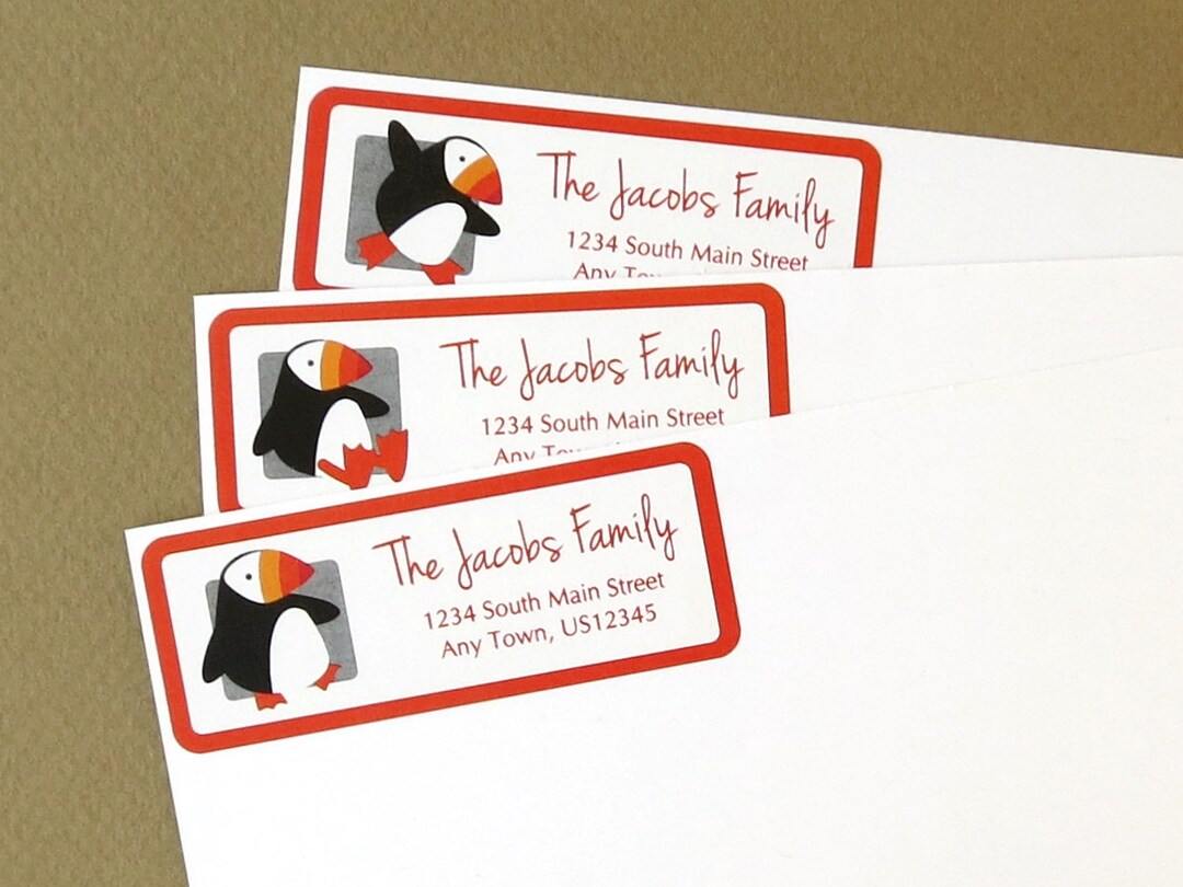 Puffin Address Labels, Return Address Labels, Address Stickers, Puffins