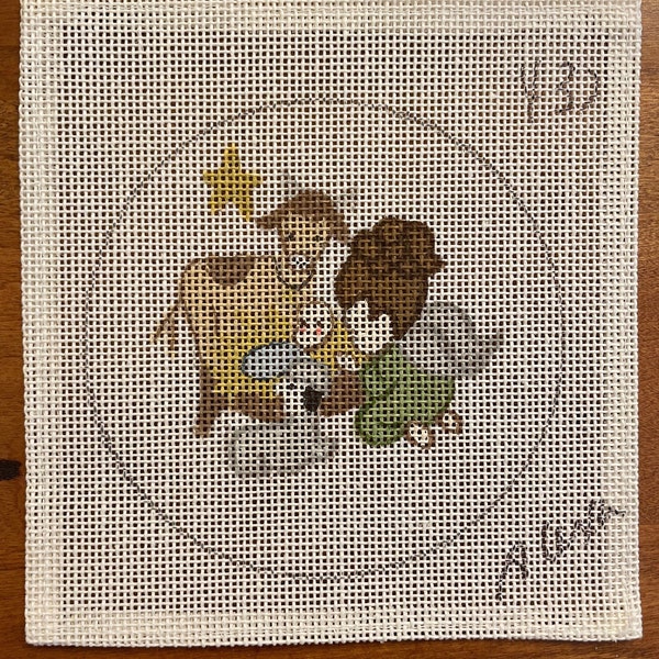 Painted Needlepoint Canvas Etsy