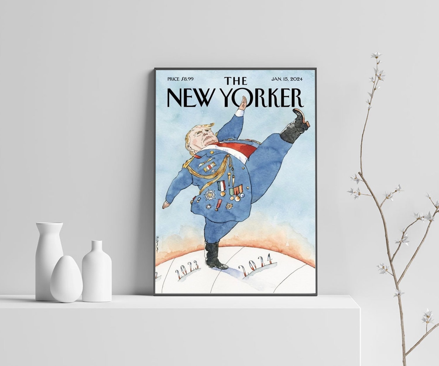The New Yorker Jan 15 2024 Donald Trump Poster, Home Decor Etsy