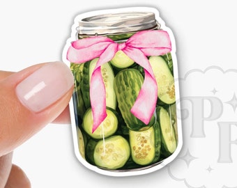 Coquette Jar Of Pickles Interchangeable Acrylic Badge Reel Topper -  Coquette Bow Pickles Swappable Badge Reel Topper, Nurse Or Teacher Gift