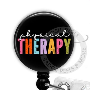 Physical Therapist Badge Reel - Physical Therapist Gift - PT Badge Reel Holder - PT Gift - PTA Badge Reel - Carabiner - Lanyard - 2547