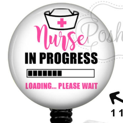 Nursing Student Badge Holder Nurse in Progress Badge Reel Etsy