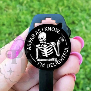 Funny MRI Safe Retractable Badge Reel - As Far As I Know I&#39;m Delightful - Non-Magnetic Badge Reel, MRI Tech Badge Reel, MRI Tech Gift - 2348