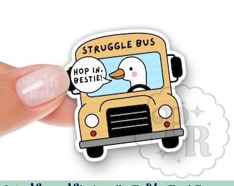 Funny Struggle Bus Silly Goose Interchangeable Acrylic Badge Reel Topper, Yellow School Bus Acrylic Swappable Badge Holder Topper For Nurses