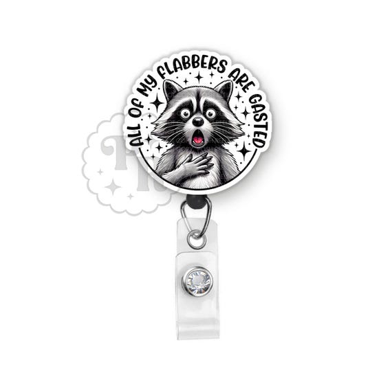 Student Nurse Badge Halloween Frequent Flyer Raccoon Badge Reel