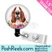 Basset Hound Badge Reel - Dog Breed Badge Reel - Dog Mama - Stethoscope Tag, Carabiner, Lanyard - Message Me For A Different Breed - 2266