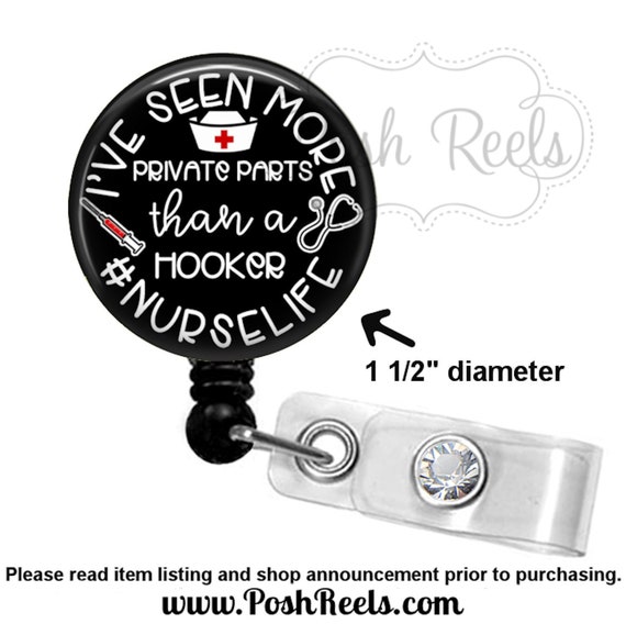Funny Nurse Badge Holder Nurse Life Badge Reel Funny Nurse Etsy