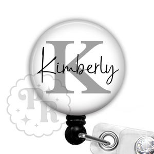 Personalized Badge Reel - Custom Initial Badge Reel - Nurse Badge Reel Holder - 7 Colors - Stethoscope ID Tag, Carabiner or Lanyard - 2171