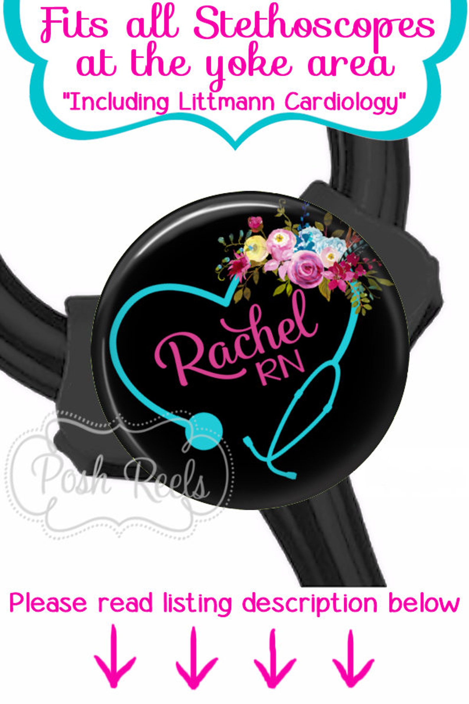 Yoke Style Stethoscope ID Tag Fits All Stethoscopes at the Etsy