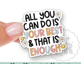 Motivational Interchangeable Acrylic Badge Reel Topper - All You Can Do Is Your Best Acrylic Swappable Badge ID Badge Topper, Teacher Gift