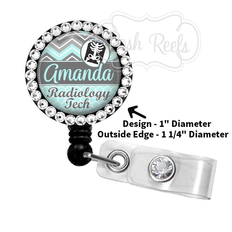 Radiology Badge Reel - Personalized X-Ray Tech Badge ID Reel - Radiol…