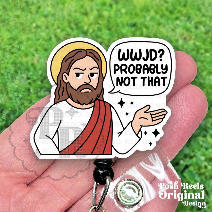 3dRose What Would Jesus Do Keychain Set - 2 Pack, High Gloss Plastic, Double-Sided Print (2.375" X 2.375") - View #2