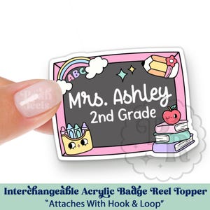Acrylic Badge Toppers Teacher Acrylic Badge Topper Interchangable