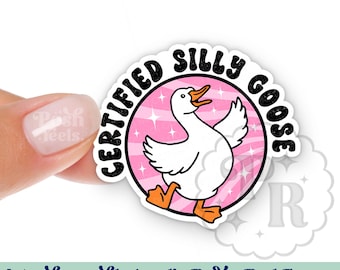 Funny Certified Silly Goose Interchangeable Acrylic Badge Reel Topper - Silly Goose On The Loose Swappable Badge Reel Topper, Nurse Gift