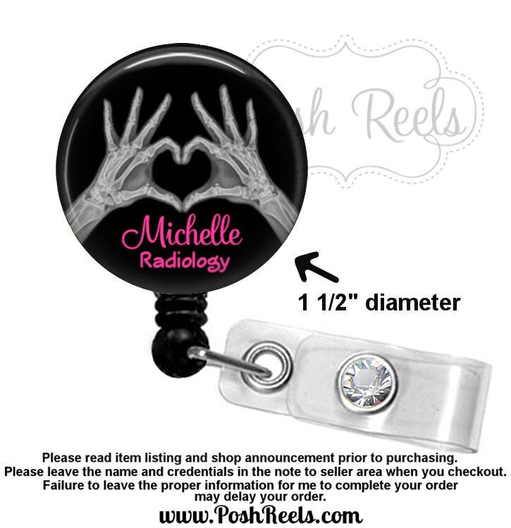 Retractable Badge Holder - Radiology Badge Reel - X Ray Badge Holder …
