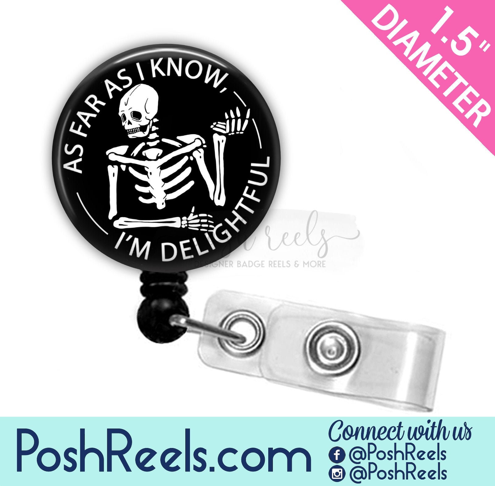 Funny Badge Reel - As Far As I Know I'm Delightful - Sarcastic - …