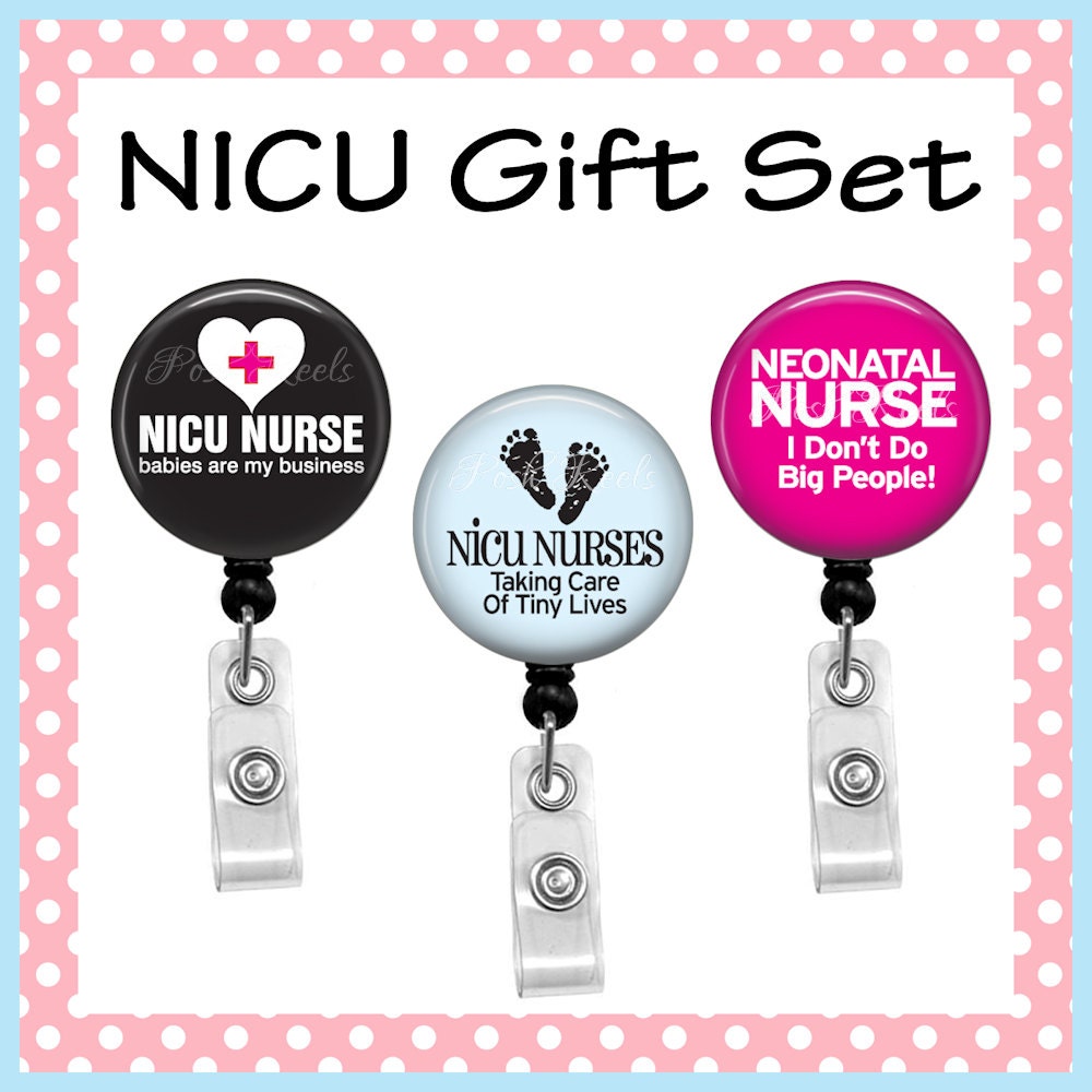 NICU Badge Reels - NICU Nurse Badge Reel Gift Set - Neonatal Nurse Ba…