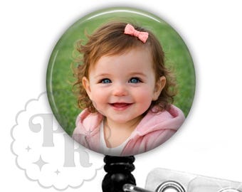 Custom Photo Badge Reel - Personailzed Badge Reel With Your Photo - Choice of Badge Reel, Stethoscope ID Tag, Carabiner or Lanyard - 0068