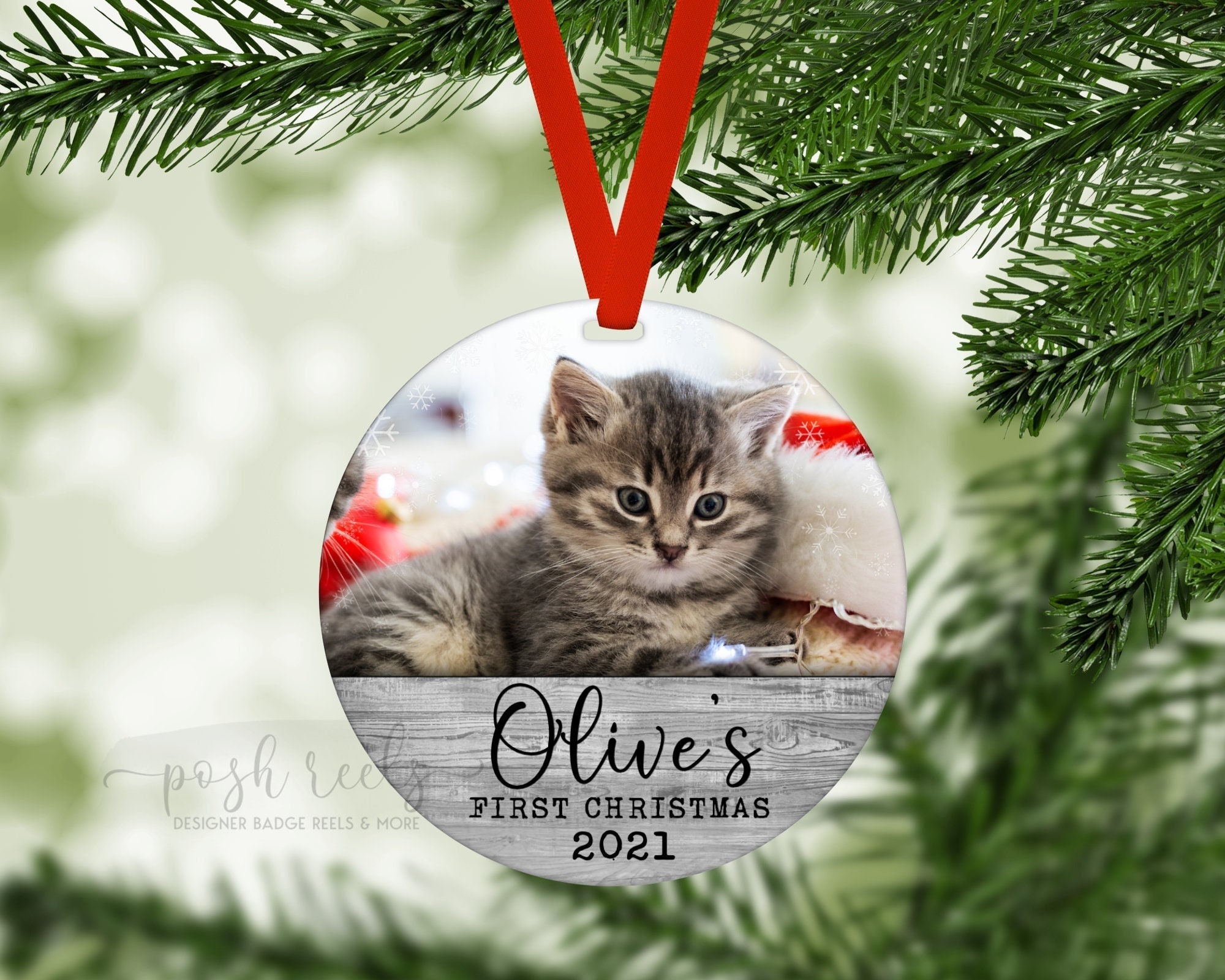 Kittens First Christmas Ornament - Personalized Cat Picture Ornament …