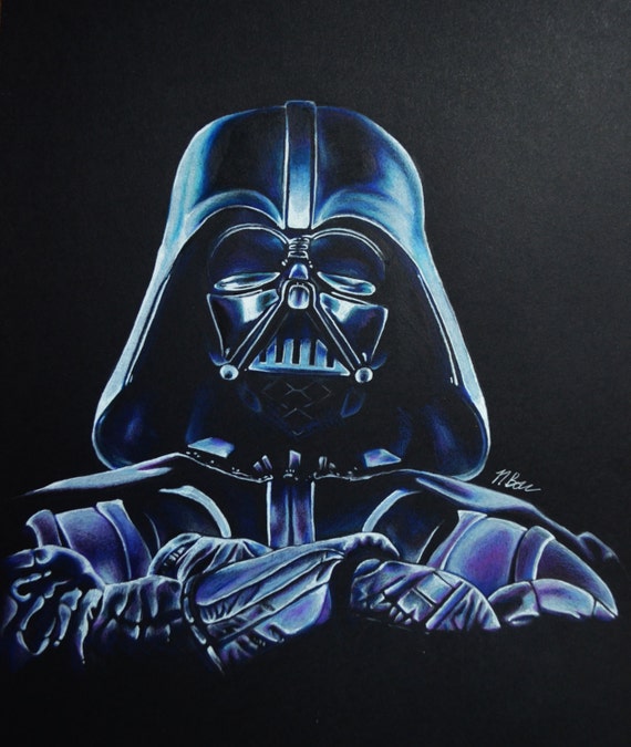 Arte de Star Wars Darth Vader Original dibujo - Etsy México