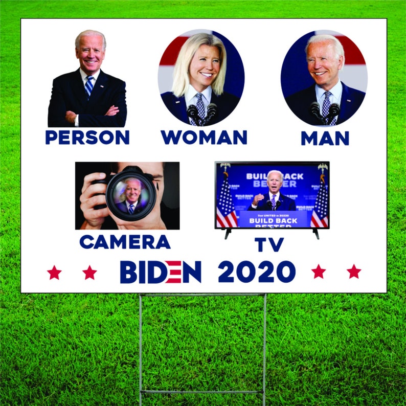 Political Campaign Yard Sign w/Stake Anti Trump Person Woman image 0
