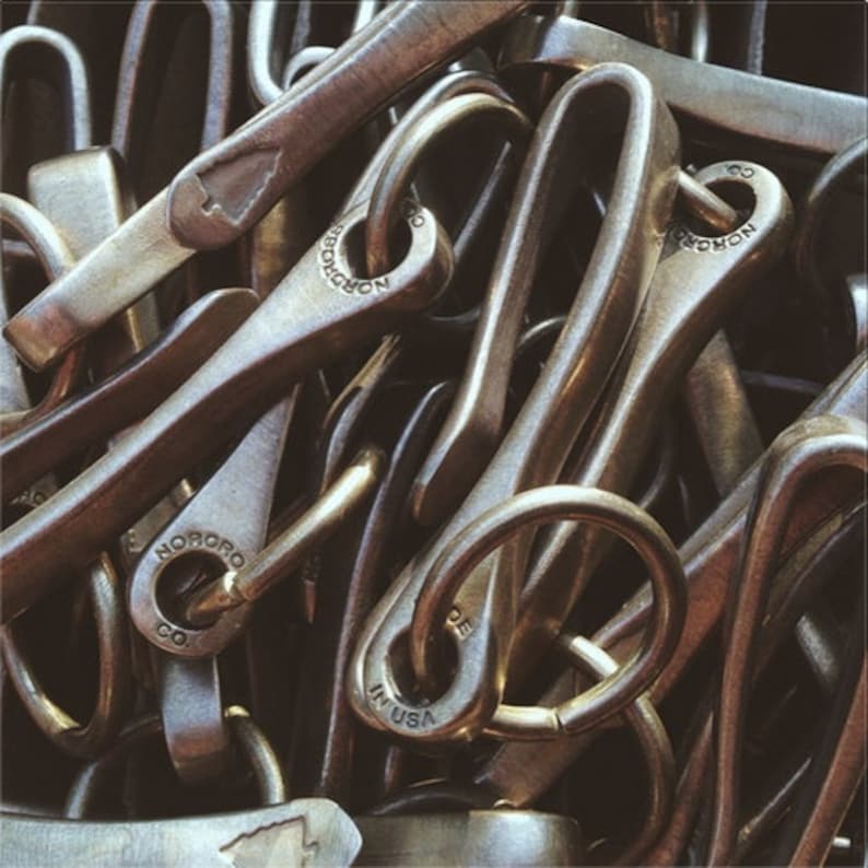 Solid Brass Key Loop Belt Hook Made in USA Bild 3
