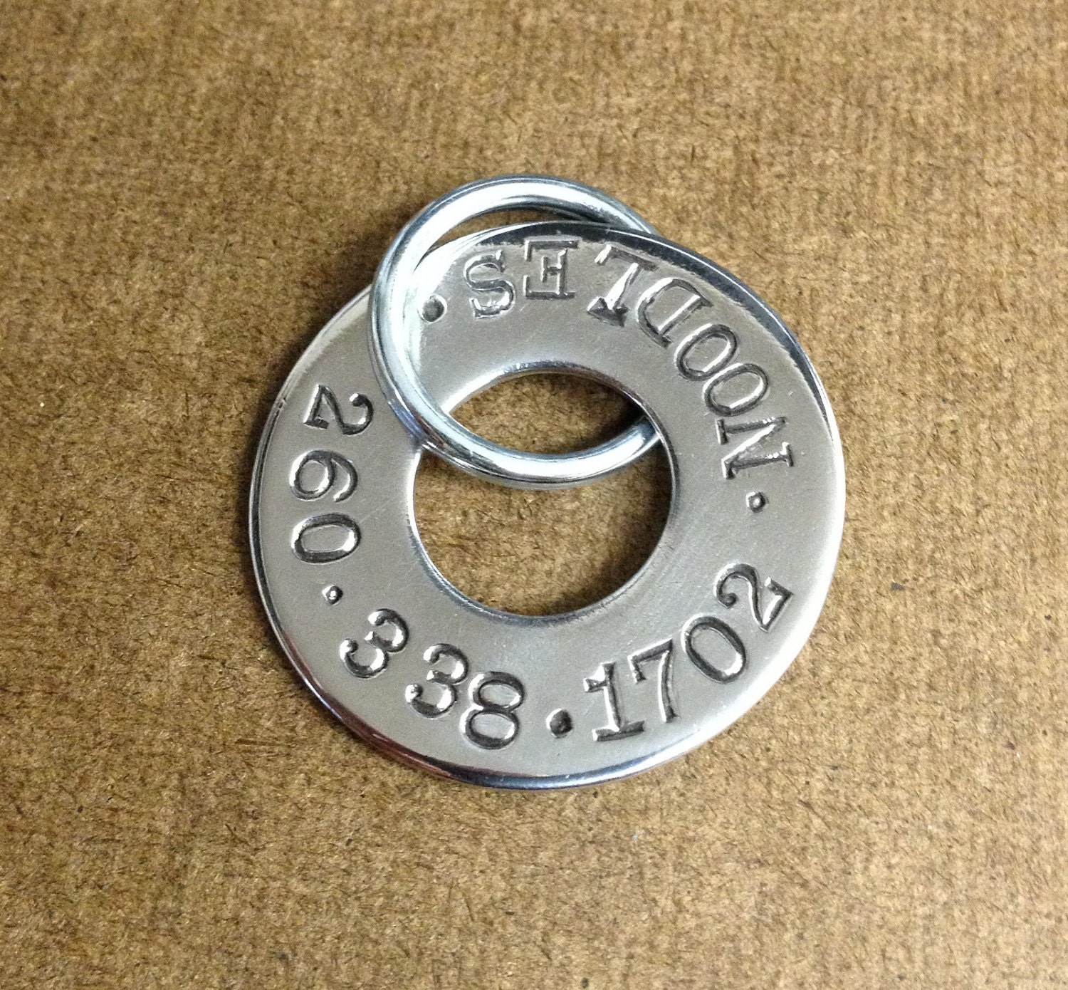 Hand Stamped Dog Tags Made to Order 11/4 Polished Etsy