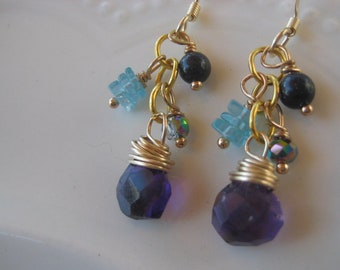 Amethyst dangle earrings