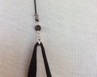 Tigers eye beaded mask chain/face mask lanyard/face mask holder/beaded mask holder/mens mask holder