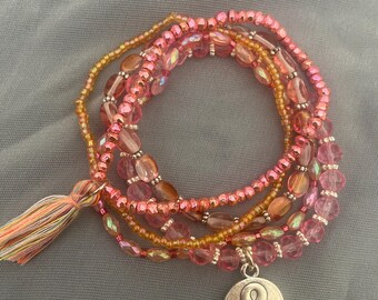 Braccialetti di speranza contro il cancro/Gioielli rosa per la sensibilizzazione sul cancro/Braccialetto per la sensibilizzazione sul cancro al seno/Braccialetto rosa per il cancro al seno/Regalo per lei