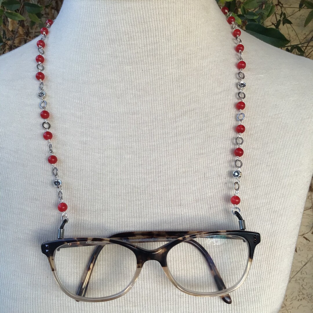 Eyeglass Chain/jade Jewelry/glasses Holder/jade Necklace Etsy