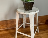 Vintage Stool, metal stool, Industrial Stool, plant stand