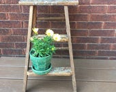 Step Stool, Kitchen Stool Shabby Chic, Wood Stool, Wood Ladder, Step Ladder
